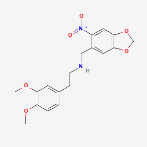 2-(3,4-dimethoxyphenyl)-N-[(6-nitro-1,3-benzodioxol-5-yl)methyl]ethanamine