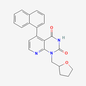 2-hydroxy-5-(naphthalen-1-yl)-1-(tetrahydrofuran-2-ylmethyl)pyrido[2,3-d]pyrimidin-4(1H)-one