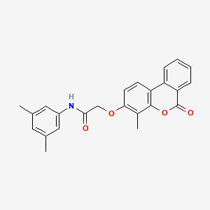 molecular formula C24H21NO4 B4575420 N-(3,5-dimethylphenyl)-2-[(4-methyl-6-oxo-6H-benzo[c]chromen-3-yl)oxy]acetamide 