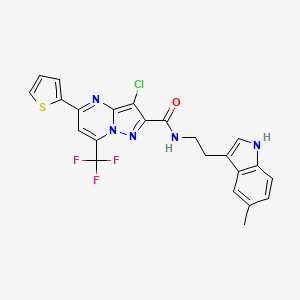 3-chloro-N-[2-(5-methyl-1H-indol-3-yl)ethyl]-5-(2-thienyl)-7-(trifluoromethyl)pyrazolo[1,5-a]pyrimidine-2-carboxamide