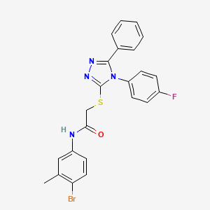 molecular formula C23H18BrFN4OS B4575441 N-(4-bromo-3-methylphenyl)-2-{[4-(4-fluorophenyl)-5-phenyl-4H-1,2,4-triazol-3-yl]thio}acetamide 