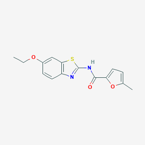 molecular formula C15H14N2O3S B457546 N-(6-ethoxy-1,3-benzothiazol-2-yl)-5-methyl-2-furamide 
