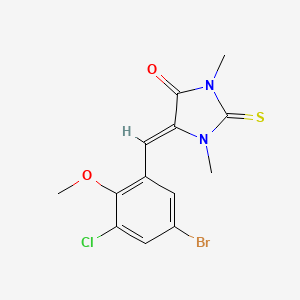 5-(5-bromo-3-chloro-2-methoxybenzylidene)-1,3-dimethyl-2-thioxo-4-imidazolidinone