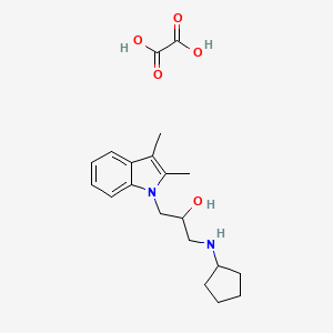 1-(cyclopentylamino)-3-(2,3-dimethyl-1H-indol-1-yl)-2-propanol ethanedioate (salt)