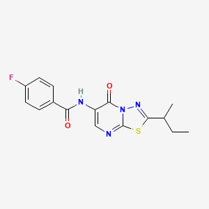 N-(2-sec-butyl-5-oxo-5H-[1,3,4]thiadiazolo[3,2-a]pyrimidin-6-yl)-4-fluorobenzamide