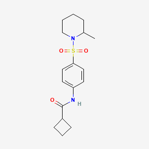 N-{4-[(2-methylpiperidin-1-yl)sulfonyl]phenyl}cyclobutanecarboxamide