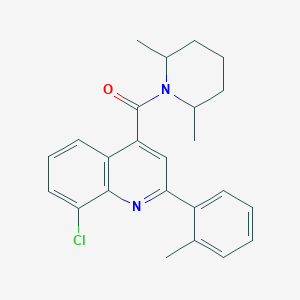 8-chloro-4-[(2,6-dimethyl-1-piperidinyl)carbonyl]-2-(2-methylphenyl)quinoline