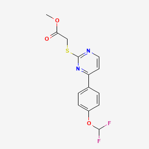 methyl ({4-[4-(difluoromethoxy)phenyl]-2-pyrimidinyl}thio)acetate