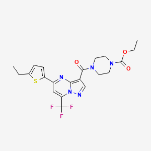 ethyl 4-{[5-(5-ethyl-2-thienyl)-7-(trifluoromethyl)pyrazolo[1,5-a]pyrimidin-3-yl]carbonyl}-1-piperazinecarboxylate