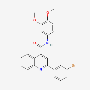 2-(3-bromophenyl)-N-(3,4-dimethoxyphenyl)-4-quinolinecarboxamide