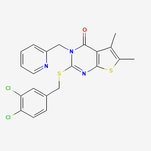 2-[(3,4-dichlorobenzyl)thio]-5,6-dimethyl-3-(2-pyridinylmethyl)thieno[2,3-d]pyrimidin-4(3H)-one