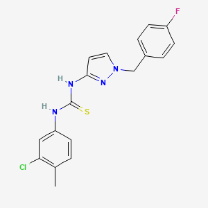 N-(3-chloro-4-methylphenyl)-N'-[1-(4-fluorobenzyl)-1H-pyrazol-3-yl]thiourea