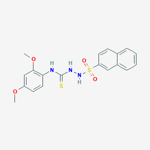 N-(2,4-dimethoxyphenyl)-2-(2-naphthylsulfonyl)hydrazinecarbothioamide