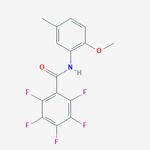 molecular formula C15H10F5NO2 B457556 2,3,4,5,6-pentafluoro-N-(2-methoxy-5-methylphenyl)benzamide 
