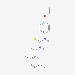 molecular formula C19H24N2OS B4575569 N-[1-(2,5-二甲基苯基)乙基]-N'-(4-乙氧基苯基)硫脲 