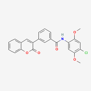 molecular formula C24H18ClNO5 B4575584 N-(4-氯-2,5-二甲氧基苯基)-3-(2-氧代-2H-色烯-3-基)苯甲酰胺 