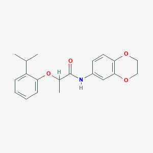 N-(2,3-dihydro-1,4-benzodioxin-6-yl)-2-(2-isopropylphenoxy)propanamide