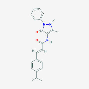 molecular formula C23H25N3O2 B457559 N-(1,5-dimethyl-3-oxo-2-phenyl-2,3-dihydro-1H-pyrazol-4-yl)-3-(4-isopropylphenyl)acrylamide 