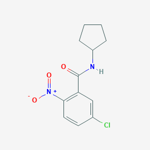 molecular formula C12H13ClN2O3 B457562 5-chloro-N-cyclopentyl-2-nitrobenzamide 