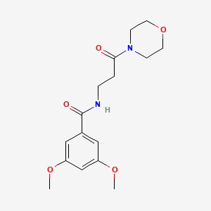 3,5-dimethoxy-N-[3-(morpholin-4-yl)-3-oxopropyl]benzamide