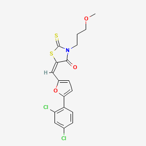 5-{[5-(2,4-dichlorophenyl)-2-furyl]methylene}-3-(3-methoxypropyl)-2-thioxo-1,3-thiazolidin-4-one