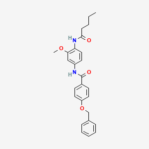 4-(benzyloxy)-N-[3-methoxy-4-(pentanoylamino)phenyl]benzamide