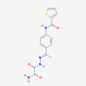 N-(4-{N-[amino(oxo)acetyl]ethanehydrazonoyl}phenyl)-2-thiophenecarboxamide