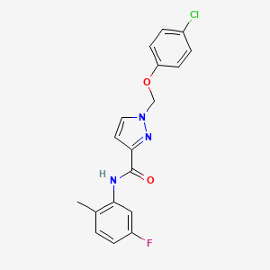 1-[(4-chlorophenoxy)methyl]-N-(5-fluoro-2-methylphenyl)-1H-pyrazole-3-carboxamide