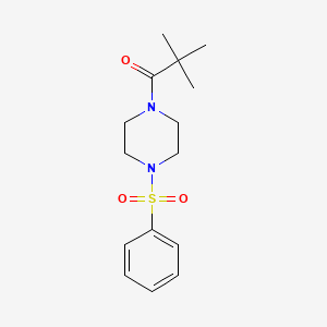 2,2-DIMETHYL-1-[4-(PHENYLSULFONYL)PIPERAZINO]-1-PROPANONE