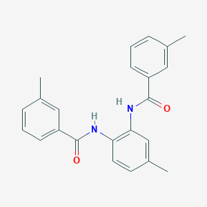 molecular formula C23H22N2O2 B457572 3-methyl-N-{5-methyl-2-[(3-methylbenzoyl)amino]phenyl}benzamide 
