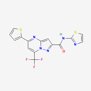 N-(1,3-THIAZOL-2-YL)-5-(2-THIENYL)-7-(TRIFLUOROMETHYL)PYRAZOLO[1,5-A]PYRIMIDINE-2-CARBOXAMIDE