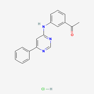 1-[3-[(6-Phenylpyrimidin-4-yl)amino]phenyl]ethanone;hydrochloride