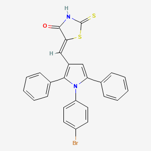 (5Z)-5-[[1-(4-bromophenyl)-2,5-diphenylpyrrol-3-yl]methylidene]-2-sulfanylidene-1,3-thiazolidin-4-one