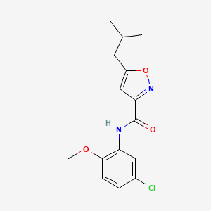 N-(5-chloro-2-methoxyphenyl)-5-isobutyl-3-isoxazolecarboxamide