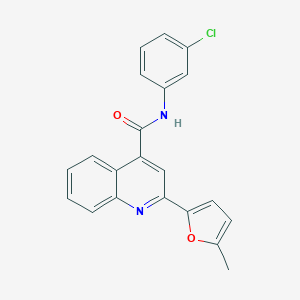 molecular formula C21H15ClN2O2 B457582 N-(3-chlorophenyl)-2-(5-methylfuran-2-yl)quinoline-4-carboxamide 