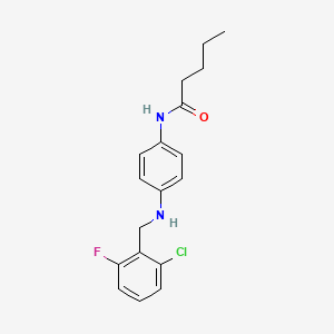 N-{4-[(2-chloro-6-fluorobenzyl)amino]phenyl}pentanamide