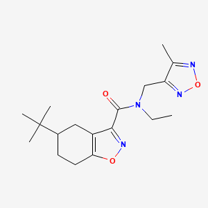 5-tert-butyl-N-ethyl-N-[(4-methyl-1,2,5-oxadiazol-3-yl)methyl]-4,5,6,7-tetrahydro-1,2-benzisoxazole-3-carboxamide