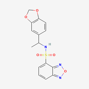 N-[1-(1,3-benzodioxol-5-yl)ethyl]-2,1,3-benzoxadiazole-4-sulfonamide