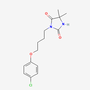 3-[4-(4-chlorophenoxy)butyl]-5,5-dimethyl-2,4-imidazolidinedione