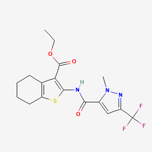 ethyl 2-({[1-methyl-3-(trifluoromethyl)-1H-pyrazol-5-yl]carbonyl}amino)-4,5,6,7-tetrahydro-1-benzothiophene-3-carboxylate