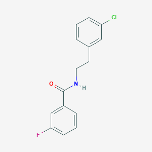 molecular formula C15H13ClFNO B457587 N-[2-(3-chlorophenyl)ethyl]-3-fluorobenzamide 