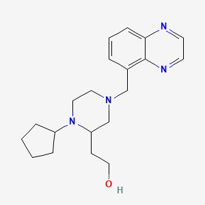 2-[1-cyclopentyl-4-(5-quinoxalinylmethyl)-2-piperazinyl]ethanol