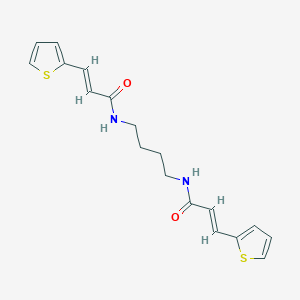 molecular formula C18H20N2O2S2 B457590 3-(2-thienyl)-N-(4-{[3-(2-thienyl)acryloyl]amino}butyl)acrylamide 