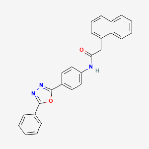 2-(1-naphthyl)-N-[4-(5-phenyl-1,3,4-oxadiazol-2-yl)phenyl]acetamide