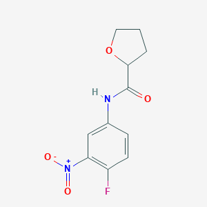 molecular formula C11H11FN2O4 B457592 N-{4-fluoro-3-nitrophenyl}tetrahydro-2-furancarboxamide 