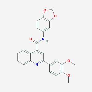 molecular formula C25H20N2O5 B457594 N-(1,3-benzodioxol-5-yl)-2-(3,4-dimethoxyphenyl)quinoline-4-carboxamide CAS No. 544459-91-8