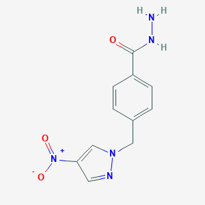 molecular formula C11H11N5O3 B457596 4-((4-Nitro-1H-pyrazol-1-yl)methyl)benzohydrazide CAS No. 514800-73-8