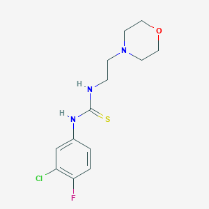 molecular formula C13H17ClFN3OS B457597 N-(3-chloro-4-fluorophenyl)-N'-[2-(4-morpholinyl)ethyl]thiourea CAS No. 455296-48-7