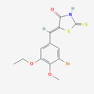 5-(3-bromo-5-ethoxy-4-methoxybenzylidene)-2-thioxo-1,3-thiazolidin-4-one