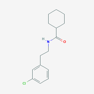 molecular formula C15H20ClNO B457599 N-[2-(3-chlorophenyl)ethyl]cyclohexanecarboxamide 